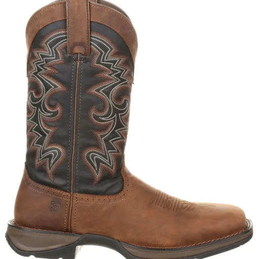 Durango Men's Rebel 12" Square Toe Pull-On Western Boot Chocolate DDB0135