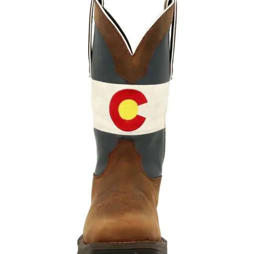 Durango Men's Rebel™ 11" Square Toe Pull-On Western Boot Brown DDB0346