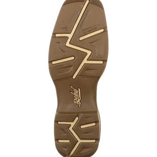 Durango Men's Rebel 12" Square Toe Pull-On Western Boot- Brown DDB0166