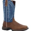 Durango Men's Rebel 12" ST Western Work Boot -Brown And Blue- DDB0429