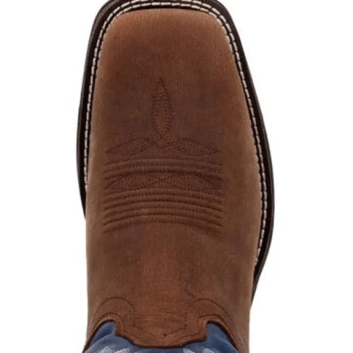 Durango Men's Rebel 12" ST Western Work Boot -Brown And Blue- DDB0429