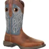 Durango Men's Rebel 12" Steel Toe Pull-On Western Boot- Brown- DDB0134