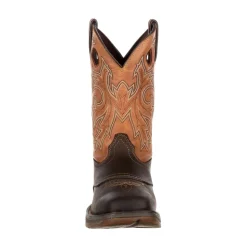 Durango Men's Rebel 11" Steel Toe WP Western Boot- Brown/Tan- DB019