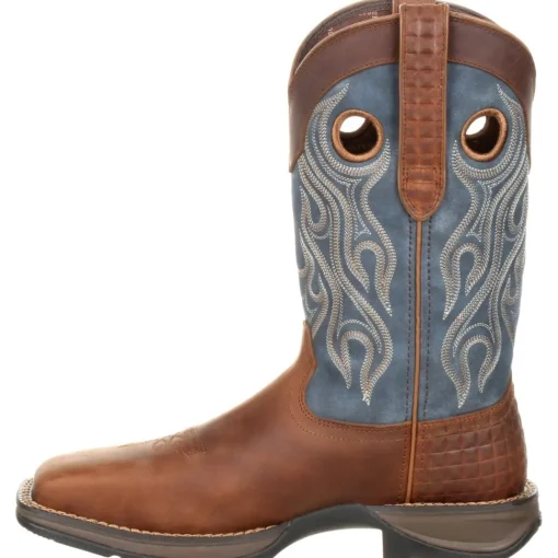 Durango Men's Rebel 12" Steel Toe Pull-On Western Boot- Brown- DDB0134