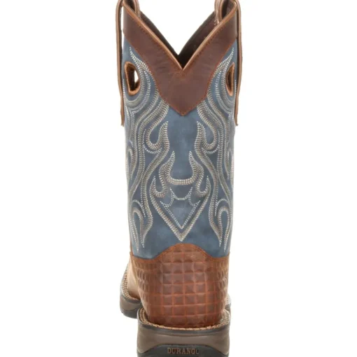 Durango Men's Rebel 12" Steel Toe Pull-On Western Boot- Brown- DDB0134