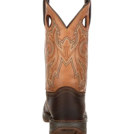 Durango Men's Rebel 11" Steel Toe WP Western Boot- Brown/Tan- DB019