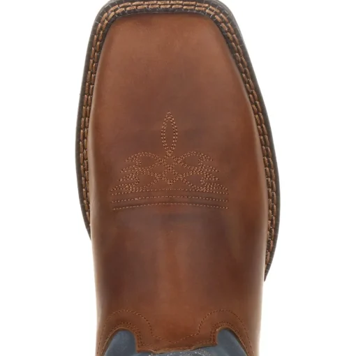 Durango Men's Rebel 12" Steel Toe Pull-On Western Boot- Brown- DDB0134