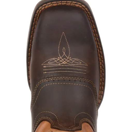 Durango Men's Rebel 11" Steel Toe WP Western Boot- Brown/Tan- DB019
