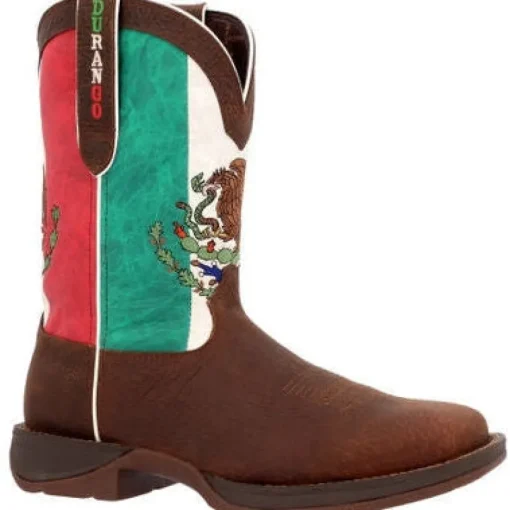 Durango Men's Rebel By Mexico Flag 11" ST Western Boot -Brown- DDB0430