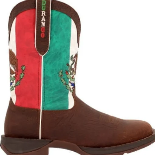 Durango Men's Rebel By Mexico Flag 11" ST Western Boot -Brown- DDB0430