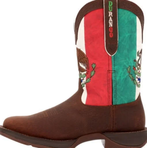Durango Men's Rebel By Mexico Flag 11" ST Western Boot -Brown- DDB0430