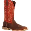 Durango Men's Rebel Pro 12" Soft Toe Western Classic Boot- Crunch/Red- DDB0476