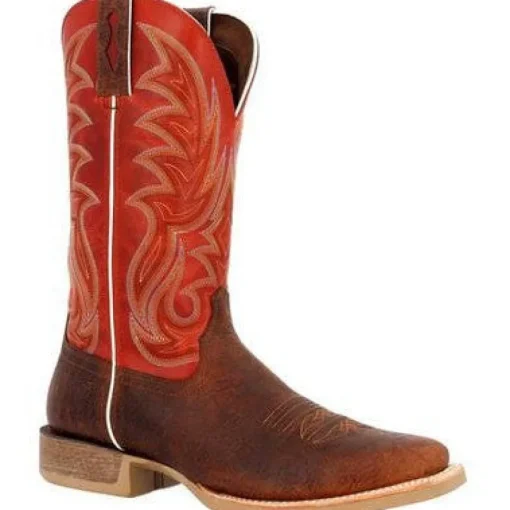 Durango Men's Rebel Pro 12" Soft Toe Western Classic Boot- Crunch/Red- DDB0476