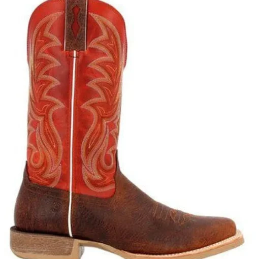 Durango Men's Rebel Pro 12" Soft Toe Western Classic Boot- Crunch/Red- DDB0476