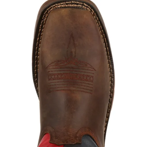 Durango Men's Rebel Steel Toe Western Flag Boot - Brown - DB021