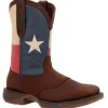Durango Men's Rebel Texas Flag Soft Toe Western Classic Boot- Dark Brown- DB4446