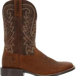 Durango Men's Westward 11" Soft Toe Pull-On Western Classic Boot- Brown- DDB0379