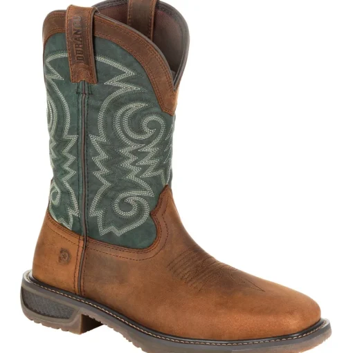 Durango Men's Workhorse 11" Steel Toe Western Work Boot- Brown- DDB0192