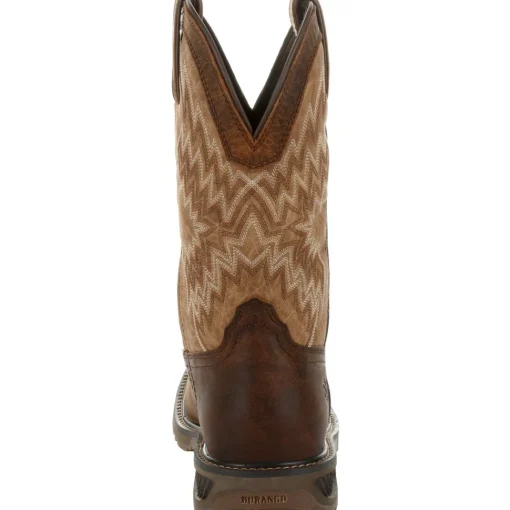 Durango Men's Workhorse 11" Steel Toe Western Work Boot- Brown- DDB0184