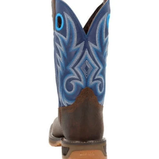 Durango Men's Workhorse 11" Worn Saddle Western Boot -Denim Blue- DDB0400