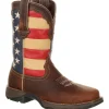 Durango Women's Lady Rebel 10" Steel Toe Patriotic Flag Work Boot