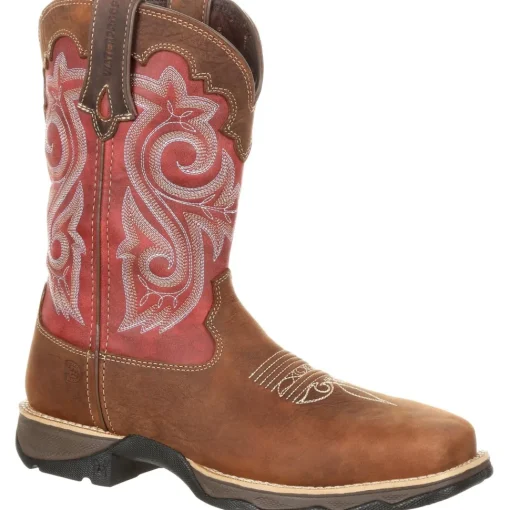 Durango Women's Lady Rebel 10" Comp Toe WP Western Work Boot - DRD0220