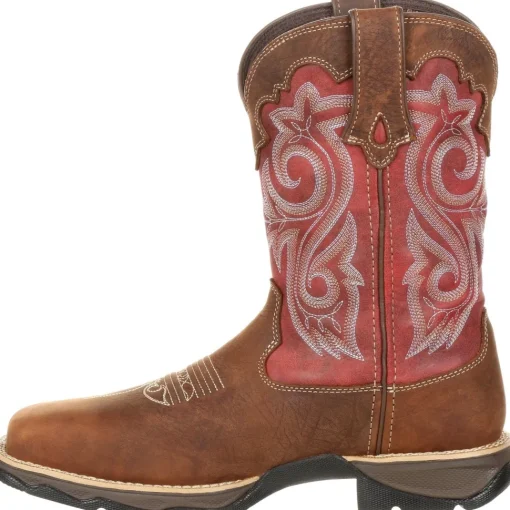 Durango Women's Lady Rebel 10" Comp Toe WP Western Work Boot - DRD0220