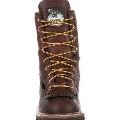 Georgia Men's 8" Steel Toe Waterproof Logger Work Boot - Brown - G7313