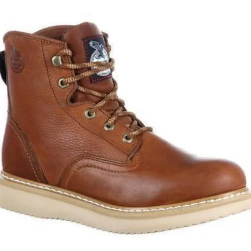Georgia Men's 6" Wedge Steel Toe Work Boot - Brown - G6342