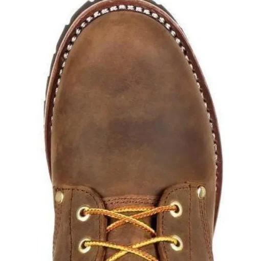 Georgia Men's 8" WP Steel Toe Ins. Logger Work Boot - Brown - GB00065