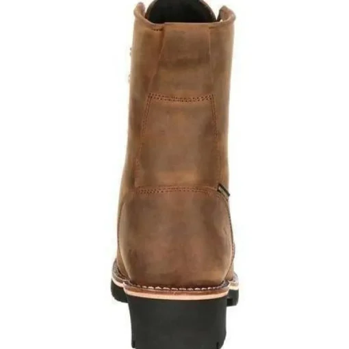 Georgia Men's 8" WP Steel Toe Ins. Logger Work Boot - Brown - GB00065