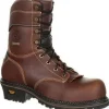 Georgia Men's AMP LT Logger Comp Toe WP Work Boot - Brown - GB00236