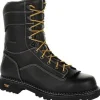 Georgia Men's Amp LT Logger 9" Comp Toe WP Work Boot - Black - GB00272