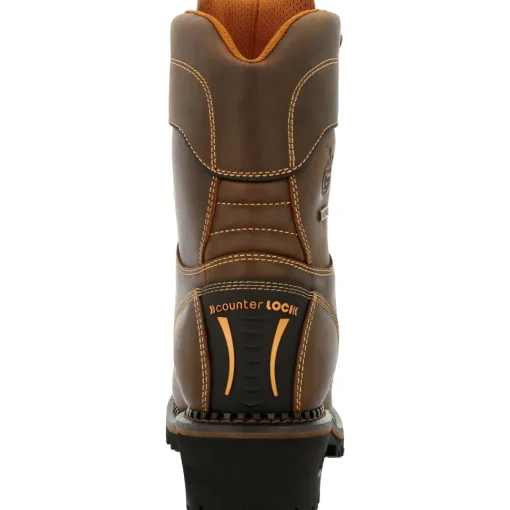 Georgia Men's AMP LT Logger 9" Comp Toe WP 600G Ins Work Boot- GB00491
