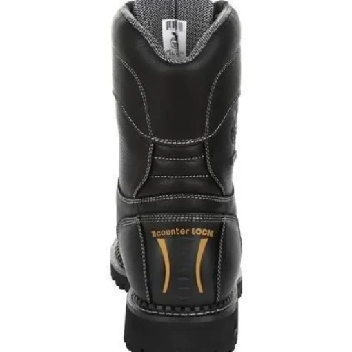 Georgia Men's Amp LT Logger 9" Comp Toe WP Work Boot - Black - GB00272