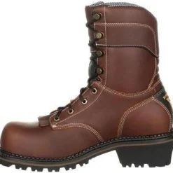 Georgia Men's AMP LT Logger Comp Toe WP Work Boot - Brown - GB00236