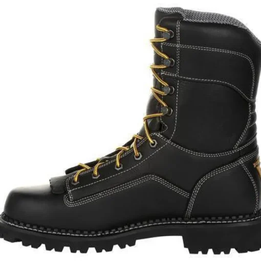 Georgia Men's Amp LT Low-Heel Logger 9" WP Work Boot - Black - GB00271