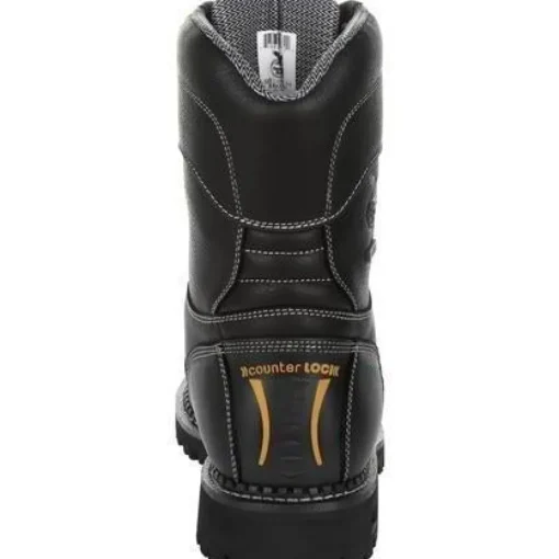 Georgia Men's Amp LT Low-Heel Logger 9" WP Work Boot - Black - GB00271