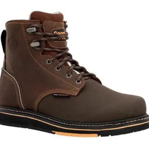 Georgia Men's Amp Lt Power 6" Wedge Comp Toe Work Boot -Brown- GB00519