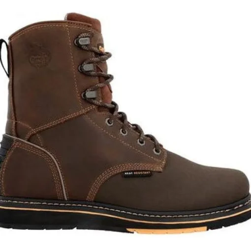 Georgia Men's Amp Lt Power 8" Wedge Slip Resist Work Boot -Brown- GB00520