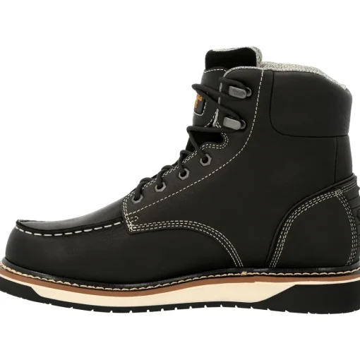 Georgia Men's AMP LT Wedge 6" Moc Toe WP Work Boot - Black - GB00475