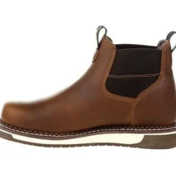 Georgia Men's AMP LT Wedge Chelsea Steel Toe WP Work Boot - Brown - GB00353