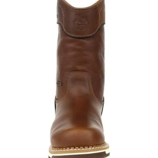 Georgia Men's Amp Lt Wedge 10" WP Steel Toe Pull Work Boot -Brown- GB00517