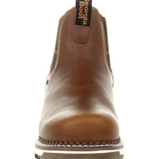 Georgia Men's AMP LT Wedge Chelsea Steel Toe WP Work Boot - Brown - GB00353