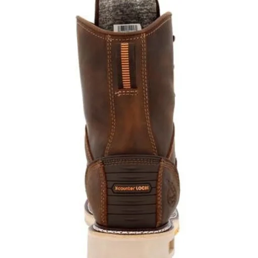 Georgia Men's Amp Lt Wedge 8" Soft Toe WP Work Boot -Brown- GB00593