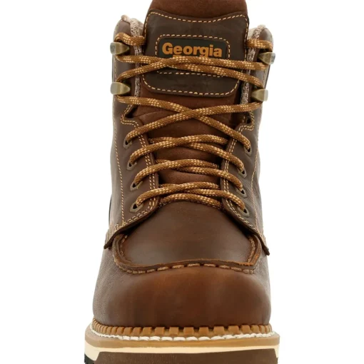 Georgia Men's AMP LT Wedge 6" Soft Toe WP Work Boot - Brown - GB00429