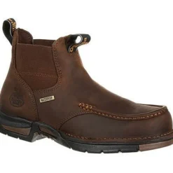 Georgia Men's Athens 5" Moc Toe WP Chelsea Work Boot -Brown- GB00156