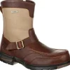 Georgia Men's Athens 8" Soft Toe WP Side Zip Work Boot- Brown- GB00245
