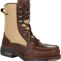 Georgia Men's Athens 8" Soft Toe Waterproof Side-Zip Upland Work Boot - Brown - GB00354