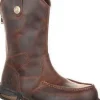 Georgia Men's Athens 11" Soft Toe Pull On Zipper Work Boot- Brown- GB00226